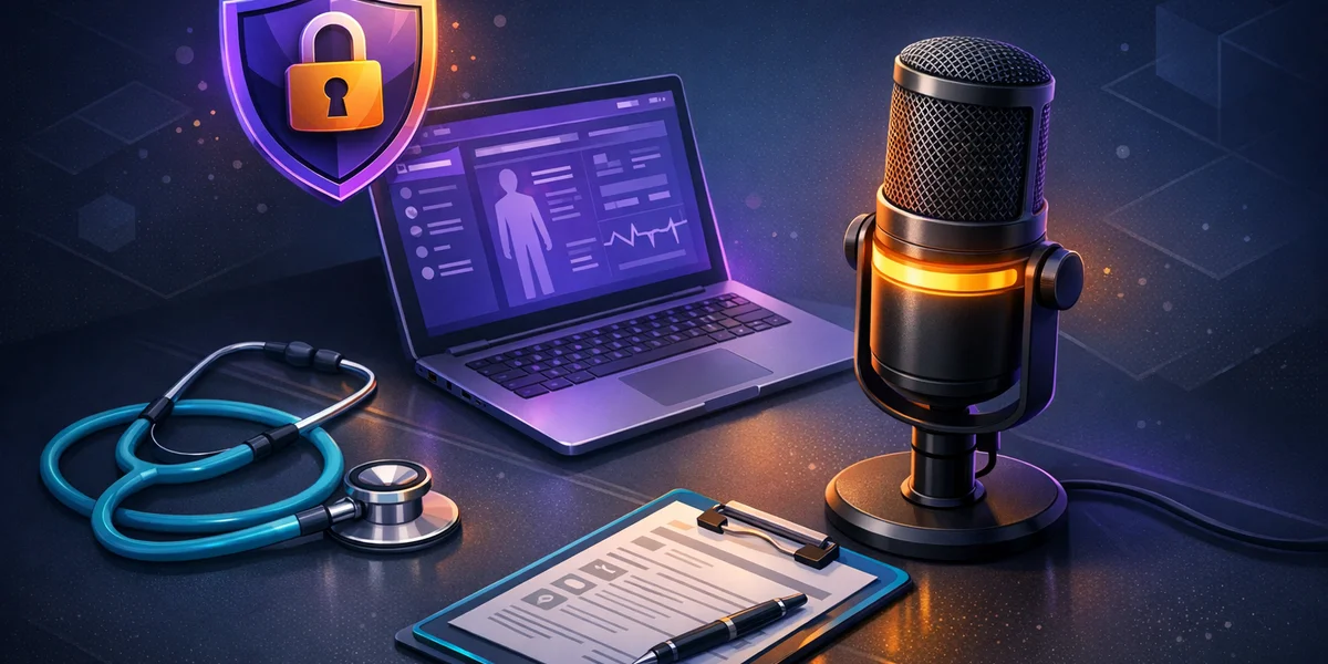 HIPAA-compliant voice dictation for medical professionals — secure clinical documentation