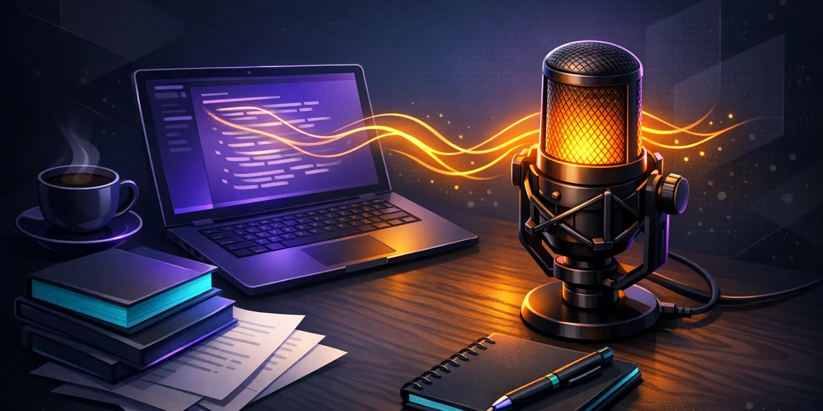 Voice dictation for writers — professional workflow with microphone and manuscript