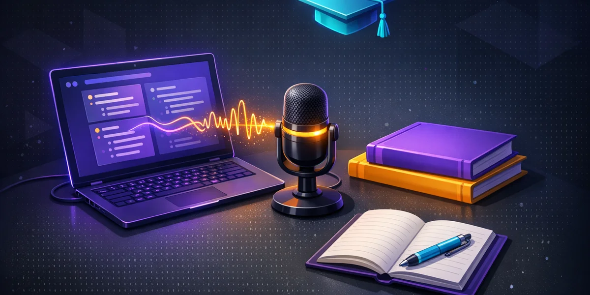 Dettatura vocale per studenti — prendere appunti e scrivere con il microfono