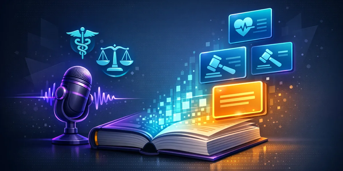 Vocabulário personalizado ditado por voz — fichas de terminologia técnica para domínios especializados