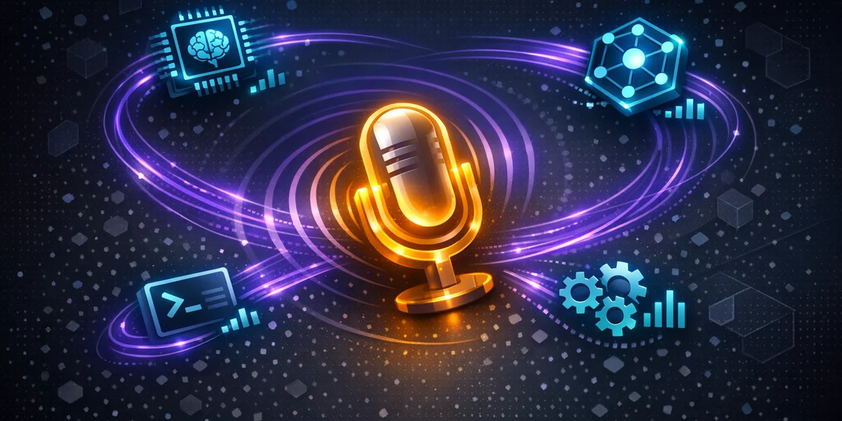 Agentic dictation — voice command microphone orchestrating AI agent workflows in 2026