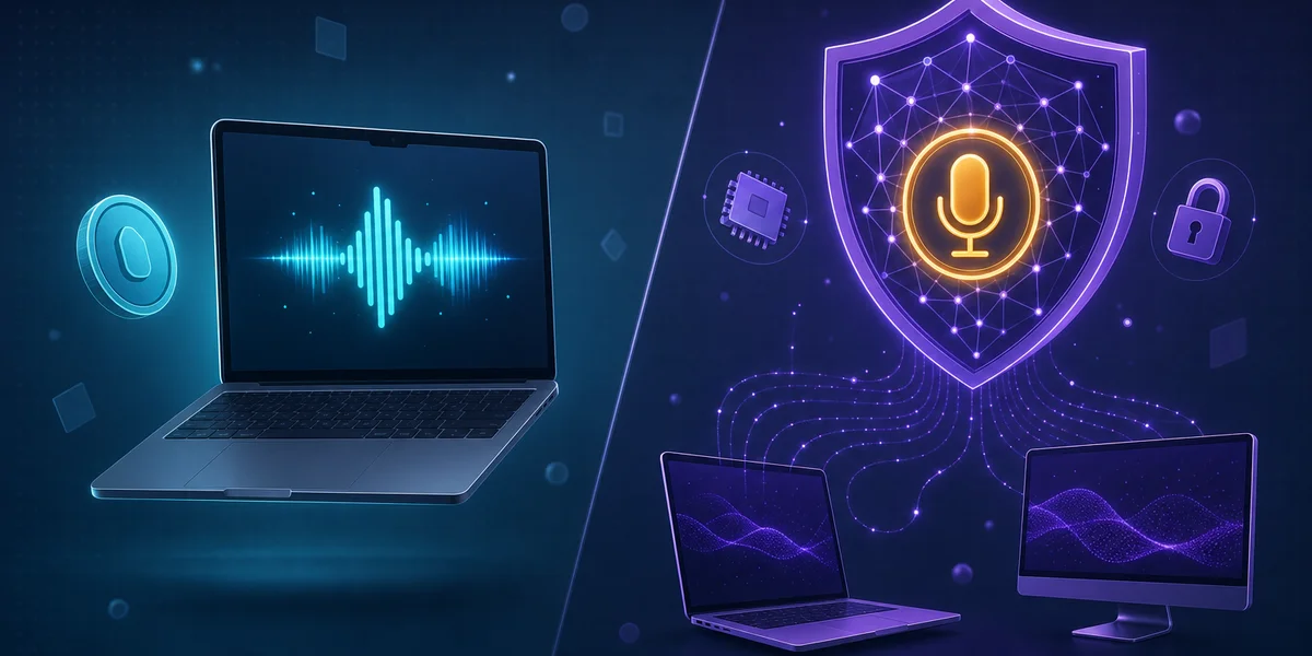 EmberType vs Weesper — app de dictée Mac à 39 $ contre dictée vocale IA multiplateforme