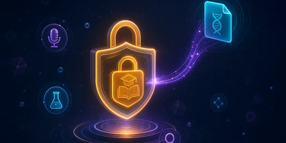 Secure offline voice dictation for academic writing and confidential research data