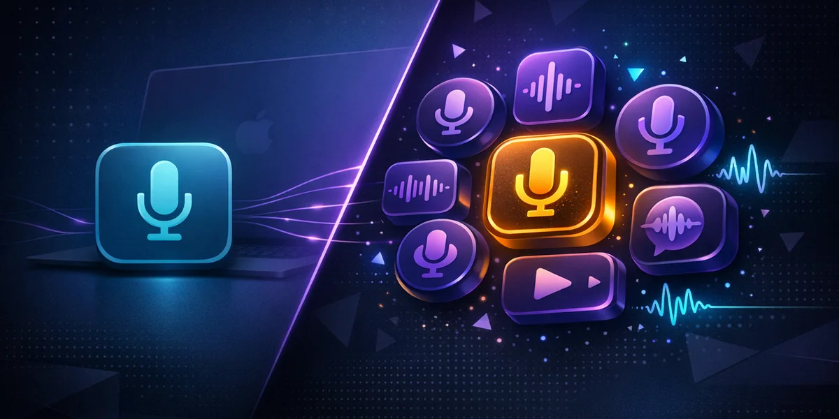 Apple Dictation alternatives for Mac — 8 third-party voice dictation tools compared side by side