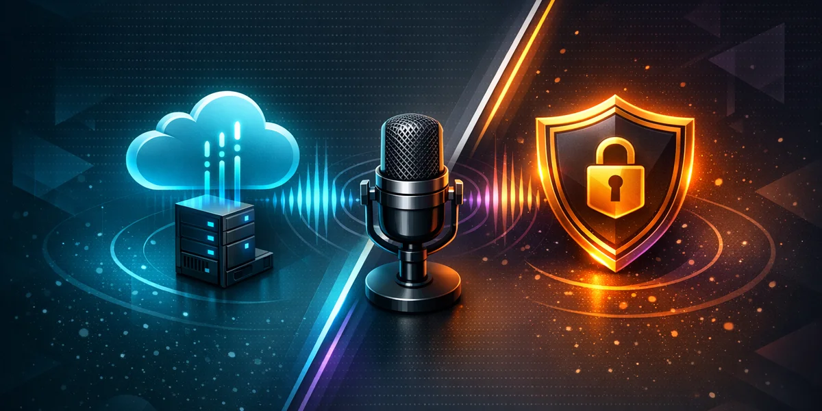 Aqua Voice vs Weesper — Vergleich Cloud-Geschwindigkeit vs Offline-Datenschutz beim Diktat