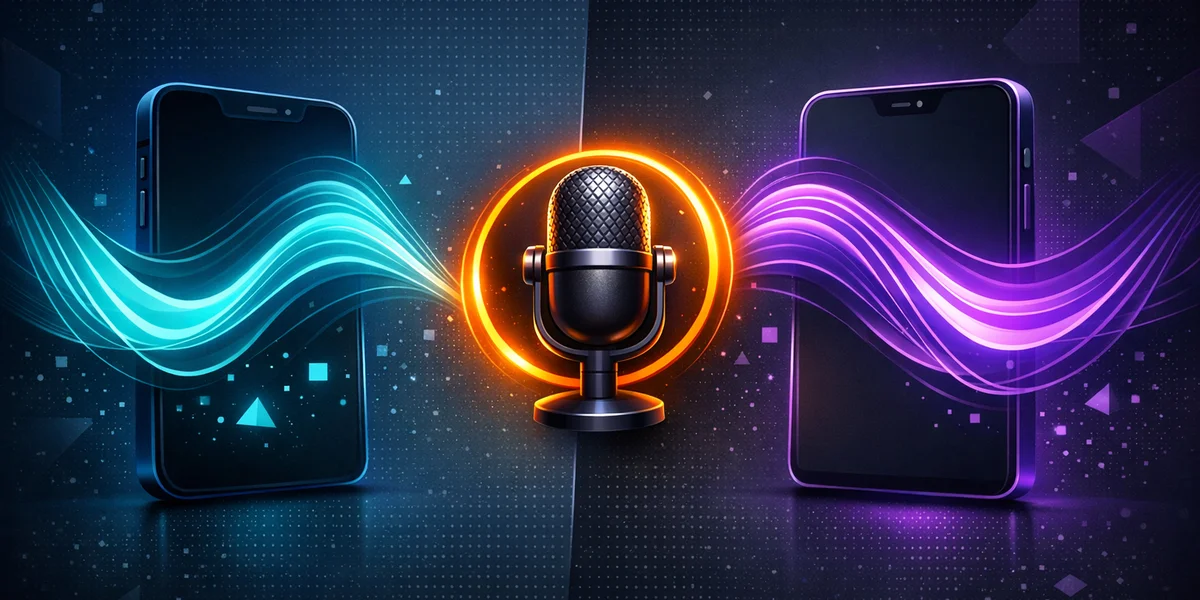 Beste Sprachdiktat-Apps iPhone vs Android 2026 — Apple Dictation, Gboard und mobile Spracherkennung im Vergleich