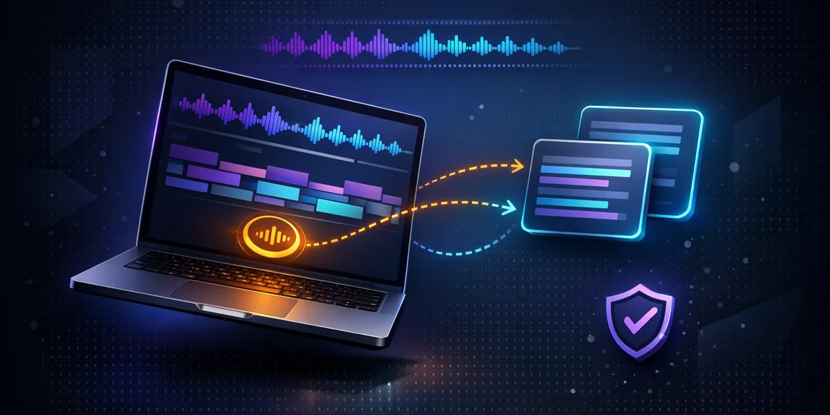 Creare sottotitoli SRT e VTT offline su Mac — workflow di esportazione trascrizione locale