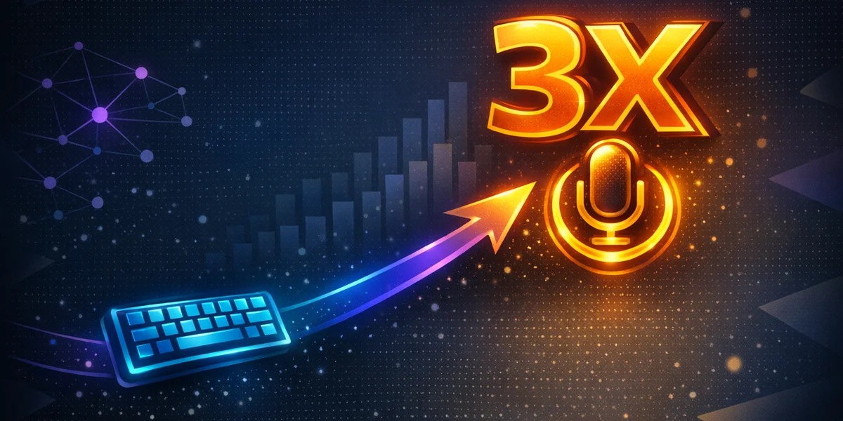 Voice dictation for LinkedIn posts — 3x faster than typing (153 vs 52 WPM)